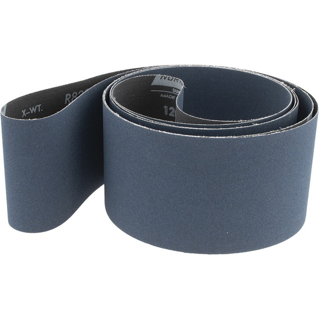 Norton 78072728901 Abrasive Belt: 4" Wide, 132" Long, 120 Grit, Zirconia Alumina