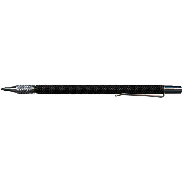 Fowler 525000800 Scribes; Scriber Type: Needle Point Pocket Scriber ; Tip Style: Straight ; Overall Length (Inch): 6 ; Tip Type: Replaceable ; Handle Shape: Round ; Handle Color: Black