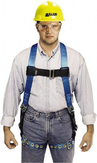 Miller P950DQC/UBL Fall Protection Harnesses: 400 Lb, Single D-Ring Style, Size Universal