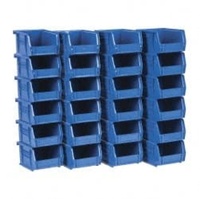 Quantum Storage QUS210BLCS Plastic Hopper Stacking Bin: Blue