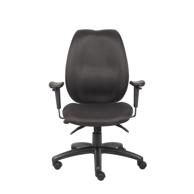 NORSTAR OFFICE PRODUCTS INC. B1002-BK Boss Office Products Ergonomic Fabric High-Back Task Chair, Black NORSTAR OFFICE PRODUCTS INC. B1002-BK Boss Office Products Ergonomic Fabric High-Back Task Chair, Black