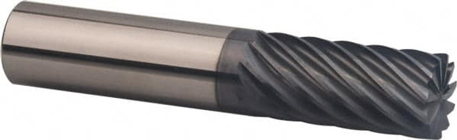 SGS 36641 Corner Radius End Mill: 1" Dia, 2" LOC, 0.12" Radius, 11 Flutes, Solid Carbide