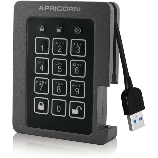 APRICORN ASSD-3PL256-480F Aegis Padlock ASSD-3PL256-480F 480 GB Rugged Solid State Drive - External - USB 3.0 - 205 MB/s Maximum Read Transfer Rate - 3 Year Warranty APRICORN ASSD-3PL256-480F Aegis Padlock ASSD-3PL256-480F 480 GB Rugged Solid State Drive - External - USB 3.0 - 205 MB/s Maximum Read Transfer Rate - 3 Year Warranty