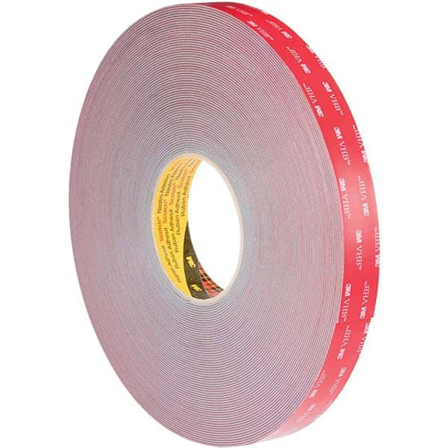 3M Gray Double-Sided Acrylic Foam Tape: 1" Wide, 36 yd Long, 62 mil Thick, Acrylic Adhesive 7100171954 3M Gray Double-Sided Acrylic Foam Tape: 1" Wide, 36 yd Long, 62 mil Thick, Acrylic Adhesive 7100171954