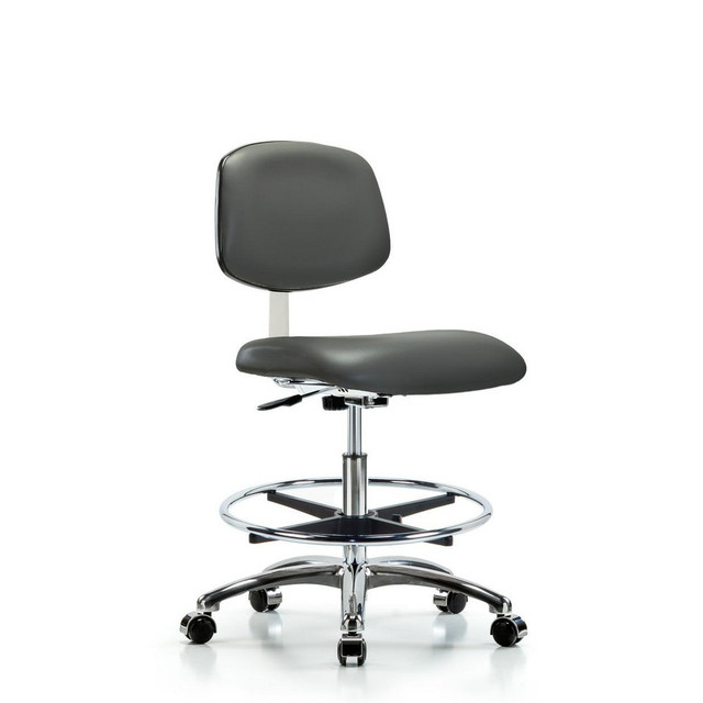 Blue Ridge Ergonomics MSC40312 Task Chair: Vinyl, Carbon