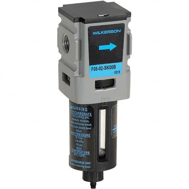 Wilkerson F08-02-SK00B General Purpose Compressed Air Filter: 1/4" NPT Port