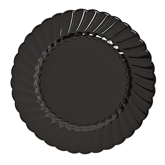 WADDINGTON NORTH AMERICA INC. CW6180BK Classicware 6in Round Plate - 6in Diameter Plate - Polystyrene, Plastic - Disposable - Black - 180 Piece(s) / Carton
