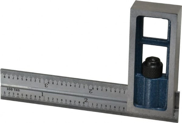 PEC Tools 7104-164 Double Squares; Blade Length (Inch): 4 ; Graduation Style: 16R ; Graduation (Inch): 1/100; 1/64; 1/50; 1/32 ; Material: Hardened Steel ; PSC Code: 5210