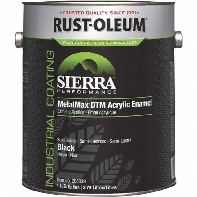 Rust-Oleum 208039 Protective Coating: 1 gal Can, Semi-Gloss Finish, Black
