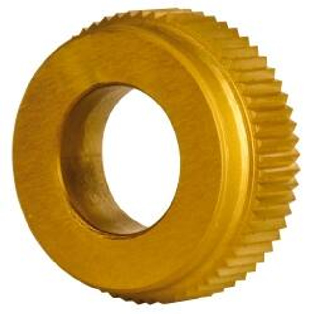 Dorian Tool 73310128006 Standard Knurl Wheel: 1" Dia, 90 ° Tooth Angle, 20 TPI, Straight, Cobalt