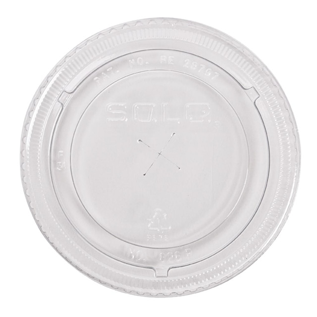 DART CONTAINER CORPORATION Solo Cup 662TS  Straw-Slot Cold Cup Lids, Fits 9, 12 - 14 oz Cups, Clear, 10 sleeves of 100 lids each per Case, Sold by the Case