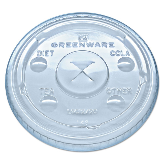 FABRI-KAL CORPORATION LGC12/20 Fabri-Kal Greenware Cold Drink Cup Lids, Fits 9-, 12- And 20-Oz Cups, Clear, Carton Of 1,000 Lids FABRI-KAL CORPORATION LGC12/20 Fabri-Kal Greenware Cold Drink Cup Lids, Fits 9-, 12- And 20-Oz Cups, Clear, Carton Of 1,000 Lids