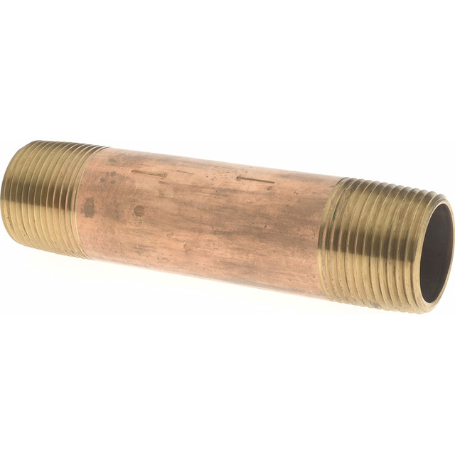 Merit Brass 2116-500 Brass Pipe Nipple: Threaded on Both Ends, 5" OAL, 1" NPT