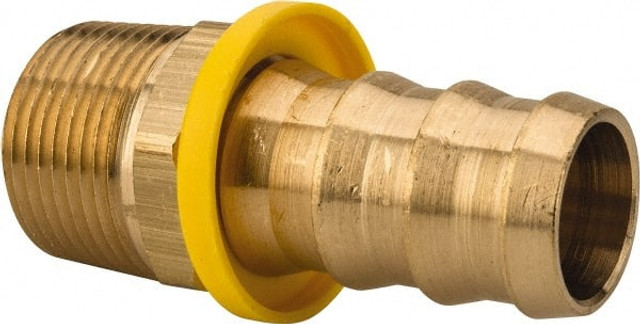 CerroBrass P-301-1212 Barbed Push-On Hose Male Connector: 3/4" NPTF, Brass, 3/4" Barb