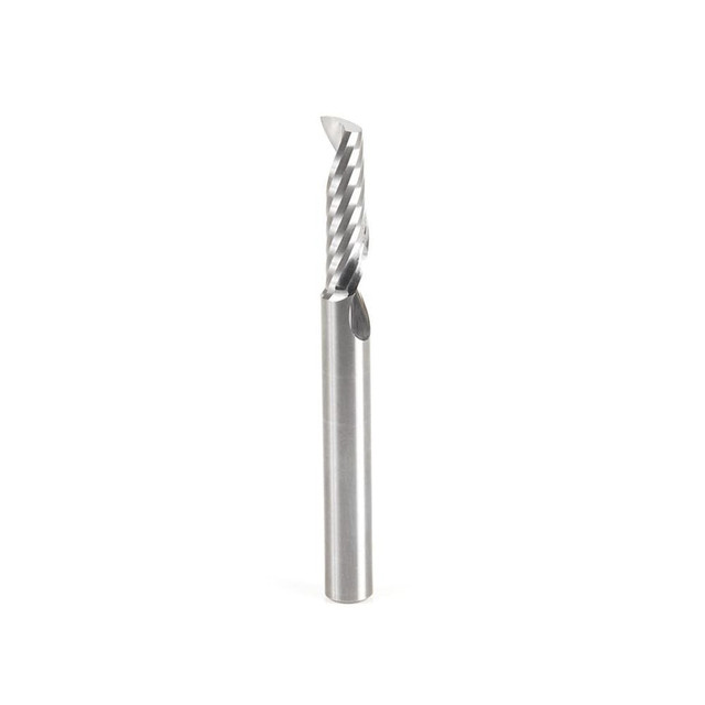 Amana Tool 51458 Spiral Router Bit: 0.25" Dia, 0.875" LOC, 1/4" Shank Dia, Upcut