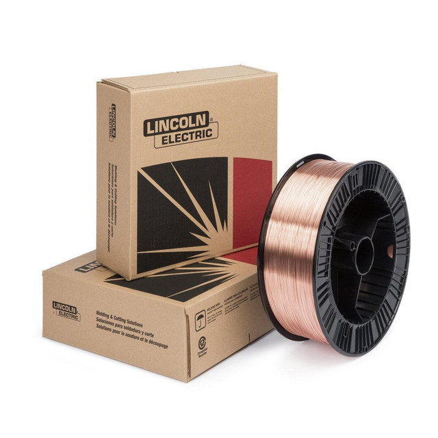 Lincoln Electric ED032926 MIG Solid Welding Wire: 0.03" Dia, Steel Alloy