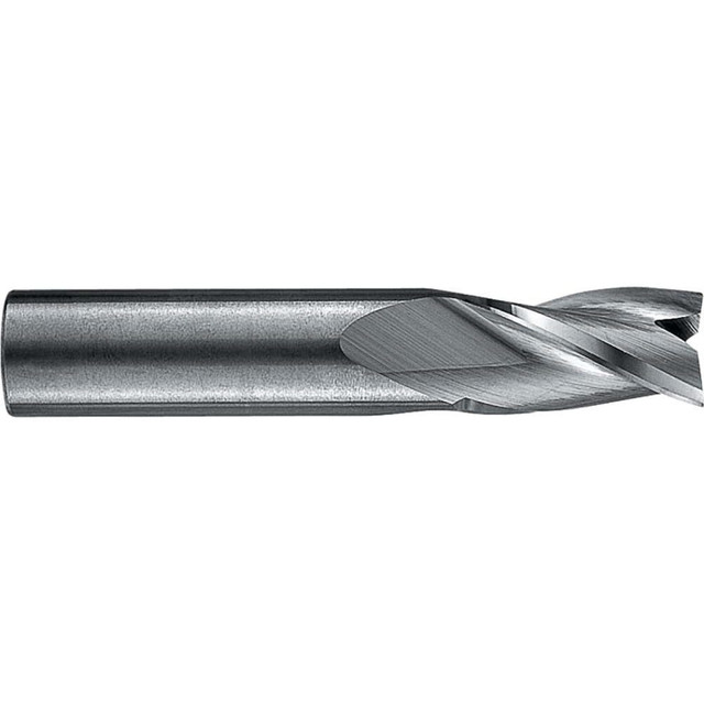 RobbJack TS-301-12 Square End Mill: 3/8'' Dia, 5/8'' LOC, 3/8'' Shank Dia, 2-1/2'' OAL, 3 Flutes, Solid Carbide