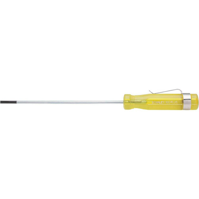 Stanley 66-103-A Slotted Screwdriver: 3/32" Width, 6-1/4" OAL, 4" Blade Length