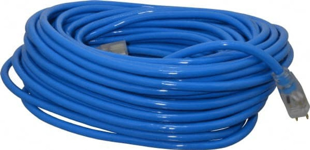 Southwire 2569SW0006 Power Cords; Cord Type: Extension Cord ; Overall Length (Feet): 100 ; Cord Color: Blue ; Amperage: 15 ; Voltage: 125 ; Wire Gauge: 12