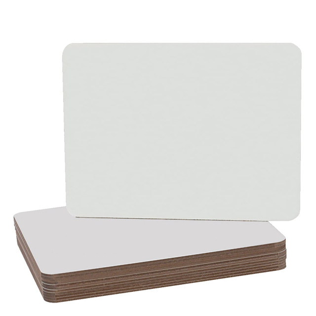FLIPSIDE PRODUCTS FLP10164 Flipside Non-Magnetic Unframed Dry-Erase Whiteboards, 9 1/2in x 12in, White, Pack Of 12 FLIPSIDE PRODUCTS FLP10164 Flipside Non-Magnetic Unframed Dry-Erase Whiteboards, 9 1/2in x 12in, White, Pack Of 12