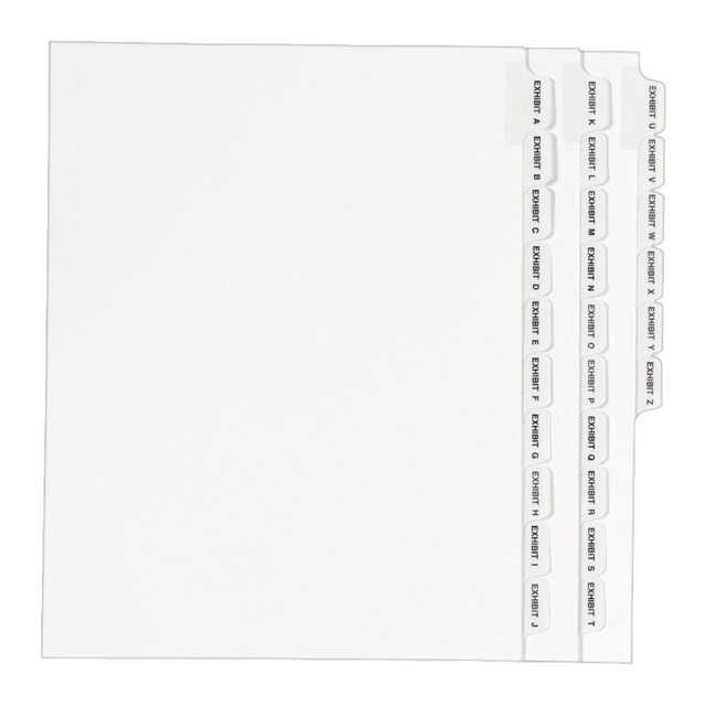 AVERY PRODUCTS CORPORATION 01370 Avery 30% Recycled Preprinted Laminated Tab Dividers, 8 1/2in x 11in, White Dividers/White Tabs, A-Z, Pack Of 25