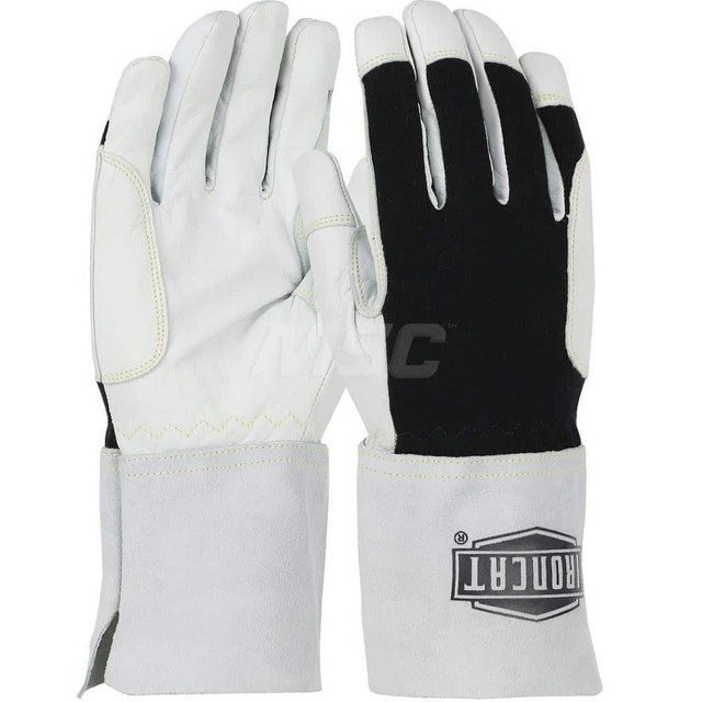 PIP 9073/XL Welding Gloves: Size X-Large, Uncoated, Goatskin Leather, TIG Welding Application