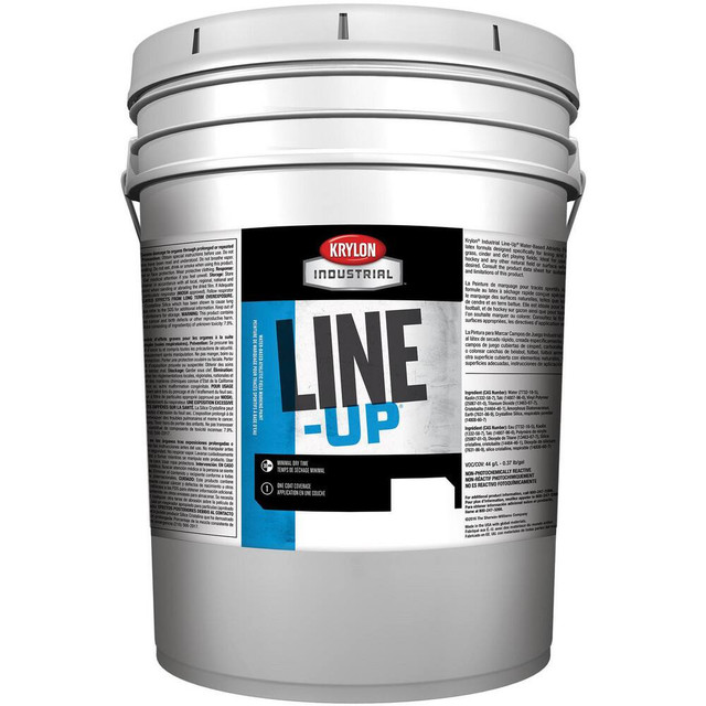 Krylon K52130113-20 Striping & Marking Paints & Chalks; Product Type: Striping Paint ; Color Family: Black ; Composition: Water Based ; Color: Black ; Container Size: 5 gal ; Coverage: 1000 ft/gal