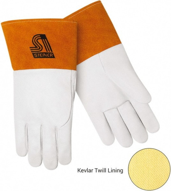 Steiner 0224K-X Welding Gloves: Size X-Large, Goatskin Leather, for General Purpose