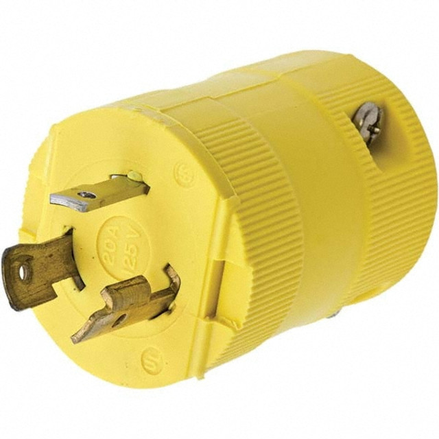 Hubbell Wiring Device-Kellems HBL2311VY Locking Inlet: Plug, Industrial, L5-20P, 125V, Yellow