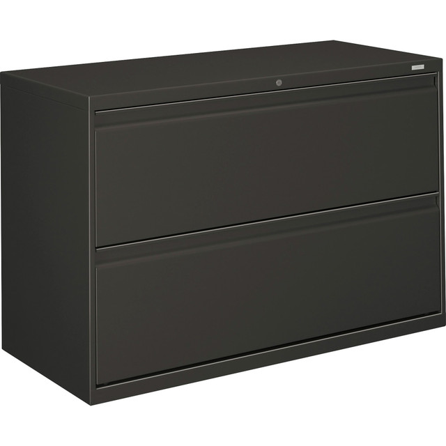 HNI CORPORATION 892LS HON 800 42inW x 19-1/4inD Lateral 2-Drawer File Cabinet With Lock, Charcoal