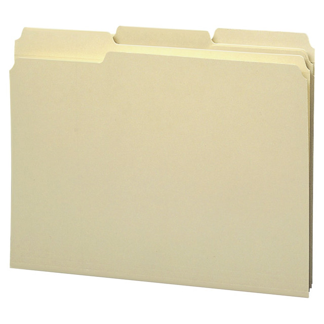 SMEAD MFG CO 10434 Smead Reinforced Tab Manila File Folders, Letter Size, 1/3 Cut, Box Of 100