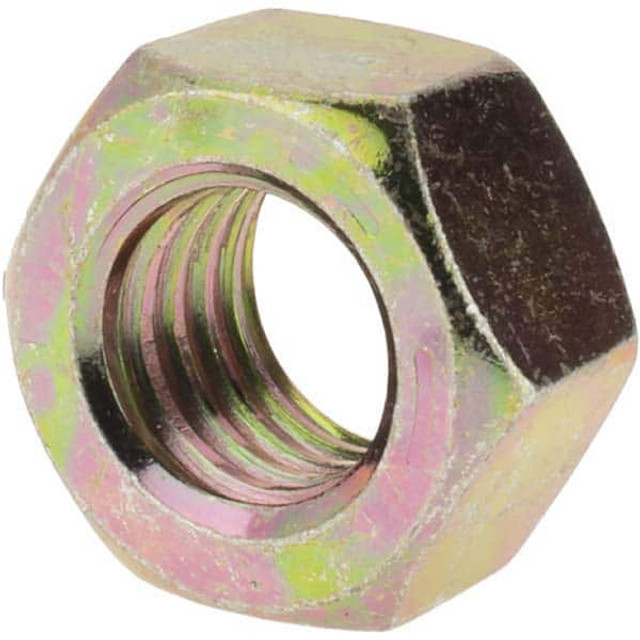 Value Collection MP39606 Hex Nut: 9/16-12, Grade 8 Steel, Zinc Yellow Dichromate Finish