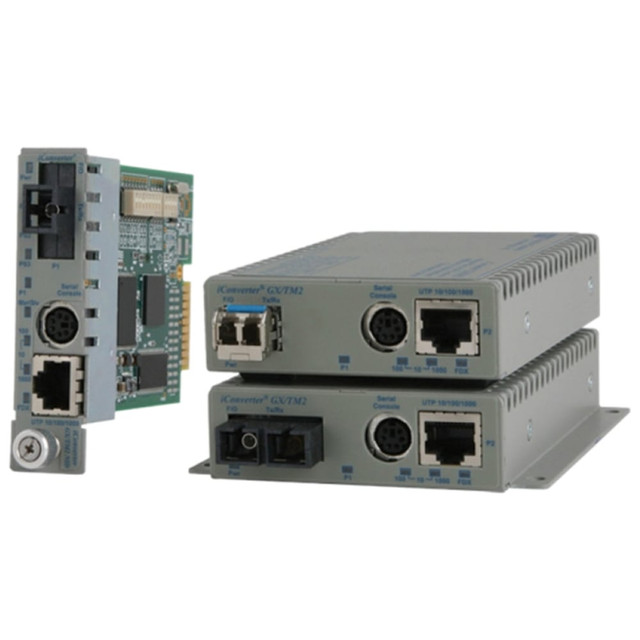 OMNITRON SYSTEMS TECHNOLOGY, INC. 8939N0-W Omnitron Systems iConverter GX/TM2 Media Converter - 1 x Network (RJ-45) - 10/100/1000Base-T, 1000Base-X - 1 x Expansion Slots - 1 x SFP Slots - Internal OMNITRON SYSTEMS TECHNOLOGY, INC. 8939N0-W Omnitron Systems iConverter GX/TM2 Media Converter - 1 x Network (RJ-45) - 10/100/1000Base-T, 1000Base-X - 1 x Expansion Slots - 1 x SFP Slots - Internal