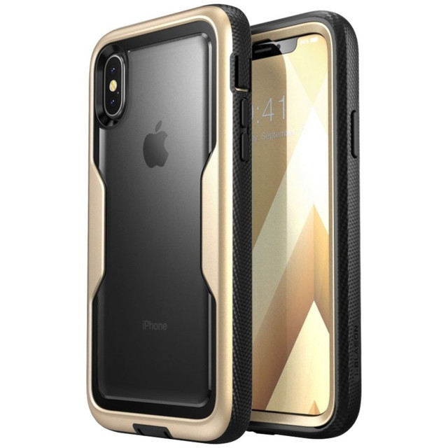 I BLASON LLC IPHX-MAGMA-GD i-Blason Magma iPhone X Case - For Apple iPhone X Smartphone - Gold - Polycarbonate, Thermoplastic Polyurethane (TPU)