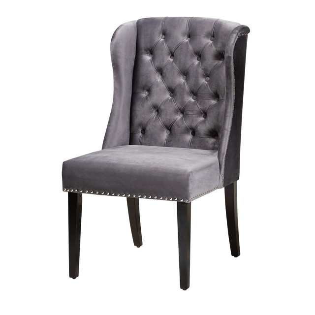 WHOLESALE INTERIORS, INC. 2721-10962 Baxton Studios Lamont Dining Chair, Gray/Dark Brown