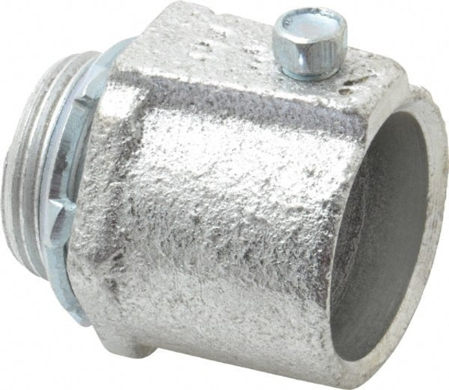 Cooper Crouse-Hinds 152P Conduit Connector: For Rigid & Intermediate (IMC), Malleable Iron, 1" Trade Size