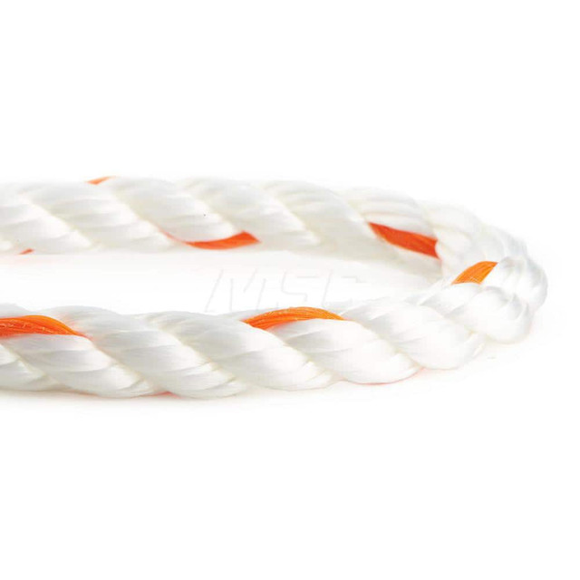 Orion Cordage 570080-W1O-0060 Rope; Rope Construction: 3 Strand Twisted ; Material: Polypropylene ; Work Load Limit: 60lb ; Color: White ; Maximum Temperature (F) ( - 0 Decimals): 330.000 ; Breaking Strength: 2423.000