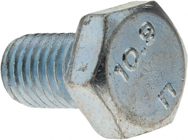 Value Collection 44475 Hex Head Cap Screw: M10 x 1.50 x 16 mm, Grade 10.9 Steel, Zinc-Plated
