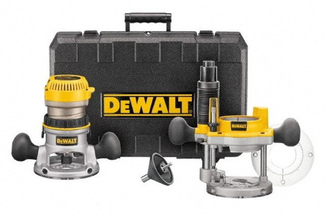 DeWALT DW618PK 2.25 hp, 8,000 to 24,000 RPM, Fixed Plunge Combination Router Kit