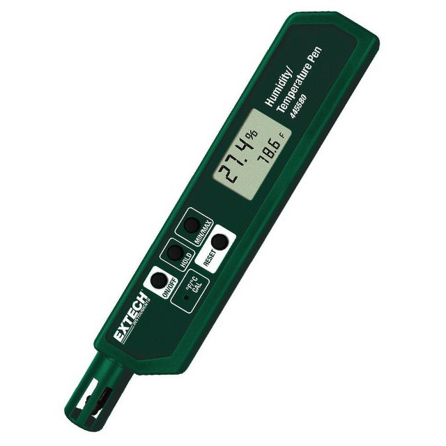 Extech 445580 Thermometer/Hygrometers & Barometers; Product Type: Humidity/Temperature Pen ; Accuracy: 1.00C; 1.80F ; Batteries Included: Yes ; Number Of Batteries: 1 ; Battery Size: CR2032 ; Battery Chemistry: Lithium