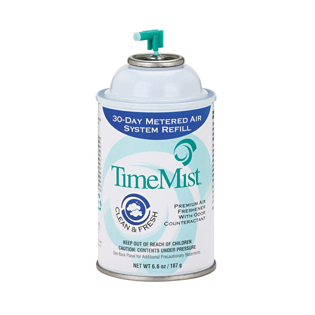 WATERBURY COMPANIES,INC. 2502CT TimeMist Premium Metered Air Freshener Refills, 6.6 Oz, Clean & Fresh, Carton of 12 Units