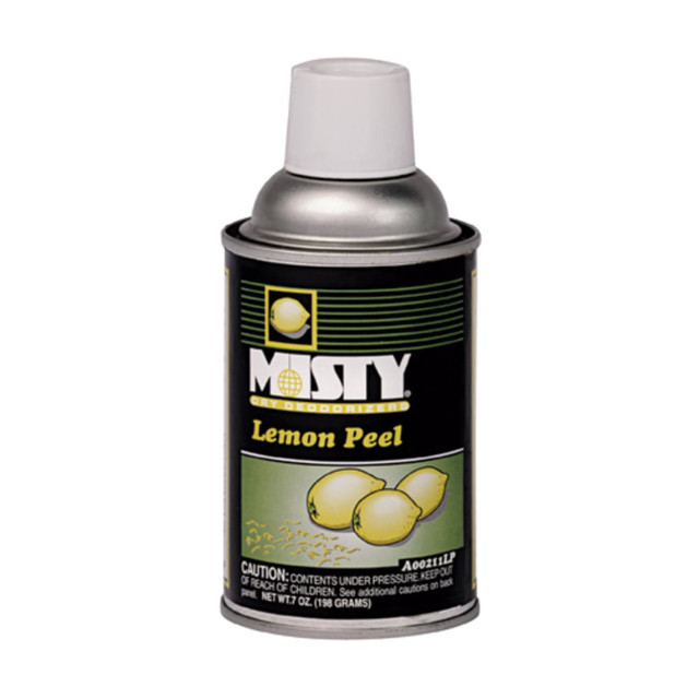 ZEP INC. Misty 1001744  Metered Dispenser Refill Lemon Peel Deodorizer, Lemon, Carton Of 12