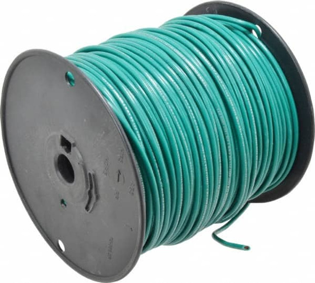 Southwire 411040505 Machine Tool Wire: 12 AWG, Green, 500' Long, Polyvinylchloride, 0.155" OD