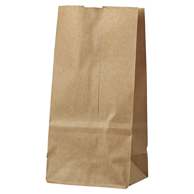 AJM PACKAGING CORPORATION GK2-500 General Supply Natural Paper Grocery Bags, #2, 30 Lb, 7 7/8in x 4 5/16in x 2 7/16in, Kraft, Case Of 500