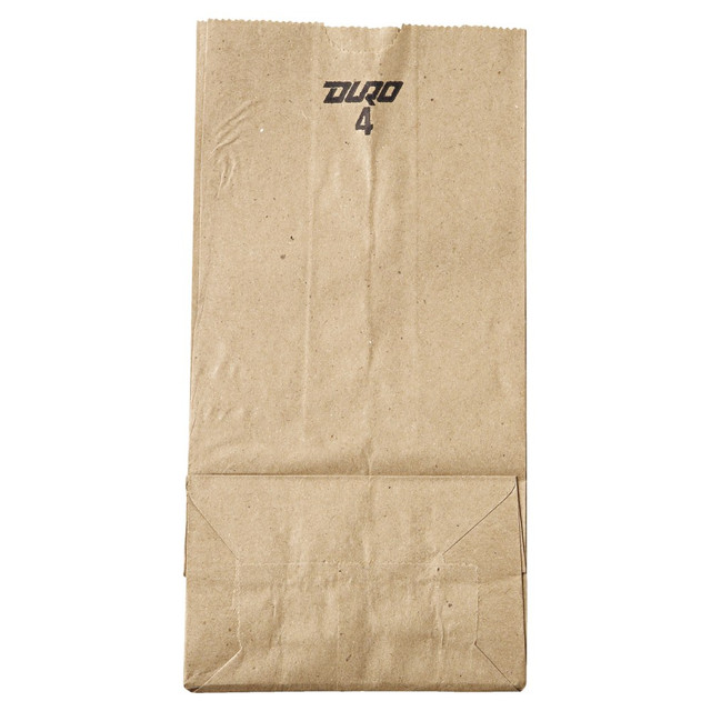 AJM PACKAGING CORPORATION GK4-500 General Supply Natural Paper Grocery Bags, #4, 30 Lb, 9 3/4in x 5in x 3 1/3in, Kraft, Case Of 500 AJM PACKAGING CORPORATION GK4-500 General Supply Natural Paper Grocery Bags, #4, 30 Lb, 9 3/4in x 5in x 3 1/3in, Kraft, Case Of 500