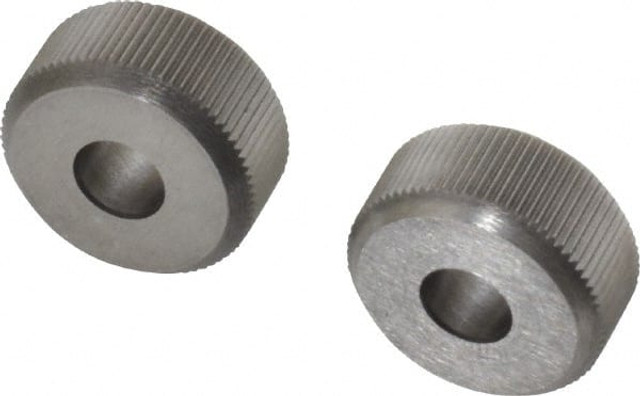 MSC KS KP33 Beveled Face Knurl Wheel: 3/4" Dia, 90 ° Tooth Angle, 33 TPI, Straight, High Speed Steel