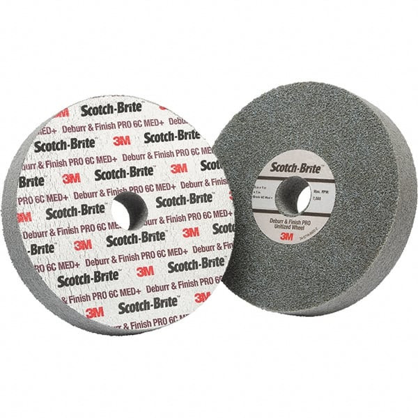 3M Deburring Discs; Disc Diameter (Inch): 6; Abrasive Material: Ceramic; Grade: Medium; Connector Type: Holder Required; Center Hole Size (Inch): 1 7100066553