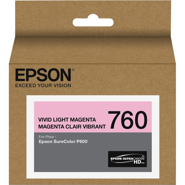 EPSON AMERICA INC. T760620 Epson UltraChrome HD T760 Original Ink Cartridge - Inkjet - Vivid Light Magenta - 1 Each EPSON AMERICA INC. T760620 Epson UltraChrome HD T760 Original Ink Cartridge - Inkjet - Vivid Light Magenta - 1 Each