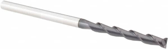 Accupro 12178828 Square End Mill: 1/8'' Dia, 1'' LOC, 1/8'' Shank Dia, 2-1/2'' OAL, 2 Flutes, Solid Carbide