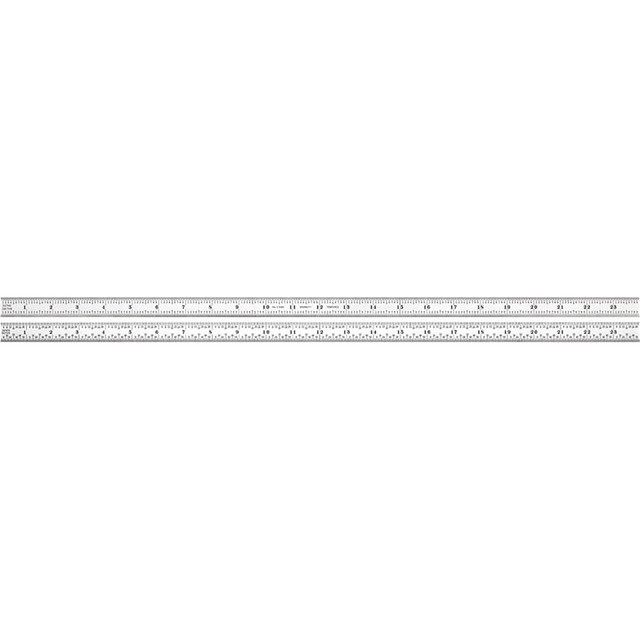 Starrett 51377 Steel Rule: 24" OAL, 16R Graduation, Flexible, 3/4" OAW